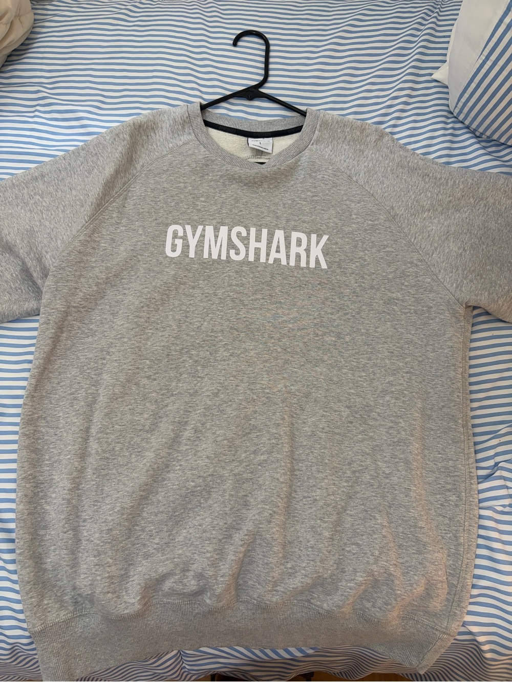 Gymshark Light Gray Crewneck with White Logo